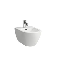 Laufen PRO X wall-mounted bidet H8308604003041 54x36cm, tap hole in the center, 2 side holes for water connection, white LCC