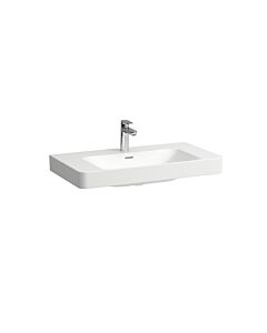 Laufen PRO X Aufsatz-Waschtisch H8168670001081 85x46,5cm, 3 Hahnlöcher, mit Überlauf, weiß
