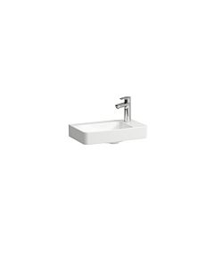 Laufen Pro X hand basin H8158640001141 48x28cm, with tap hole on the right, tap hole, without overflow, white
