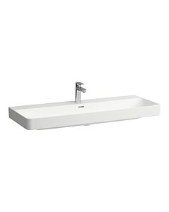 Laufen PRO X Doppelwaschtisch H8148617571091 465x1200x160 mm, ohne Hahnloch, mit Überlauf, weiß matt