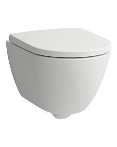 Laufen PRO X wall-hung, deep-flush toilet H8208637570001 including seat and lid, silent flush, rimless, 360x490, matt white