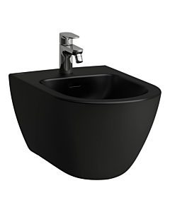 Laufen PRO X wall-mounted bidet H8308607163041 54x36cm, tap hole in the center, 2 side holes for water connection, matte black