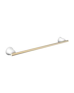 Laufen THE NEW CLASSIC Towel Rail H8778557660001 450x73mm, White / PVD Pale Gold Matte