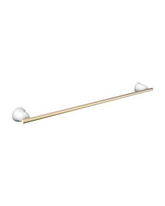 Laufen THE NEW CLASSIC Handtuchhalter H8778567630001 600x73mm, Weiß matt / PVD Blassgold matt