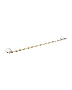 Laufen THE NEW CLASSIC Towel Rail H8778577630001 800x73mm, Matte White / Matte PVD Pale Gold