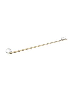 Laufen THE NEW CLASSIC Towel Rail H8778577660001 800x73mm, White / PVD Pale Gold Matte