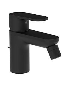 Mitigeur de bidet Laufen Prox HF506910198000 , saillie de 100 mm, bec fixe, avec bonde Clic-Clac, noir mat