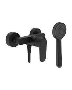 Laufen PRO X shower fitting HF506950198600 with hose and hand shower, matte black