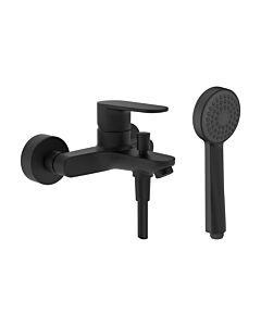 Mitigeur de bain Laufen PRO X HF506960198600 , saillie de 160 mm, avec flexible et douchette, noir mat