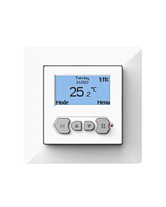 Riberger Digital Room Thermostat without Wi-Fi, Programmable Room Controller 230V, incl. Sensor for Electric Underfloor Heating, White