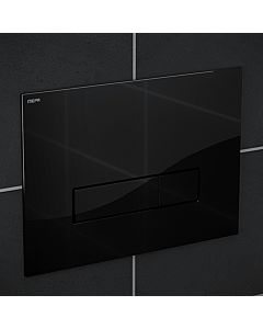 MEPA Orbit Betätigungsplatte 421849 Glas schwarz, für teileingelassene Montage