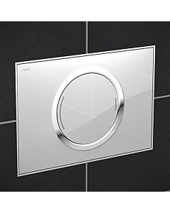 MEPA Zero Betätigungsplatte 421854 Glas weiß, 2-Mengenspülung