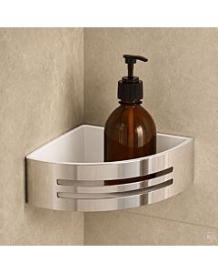 AquaCraft 400 corner shower basket 40000100-00 insert white removable, chrome