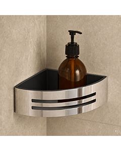 AquaCraft 400 Eckduschkorb 40000101-00 Einsatz schwarz herausnehmbar, chrom