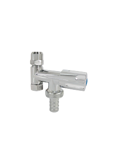 AquaCraft double angle valve with backflow preventer 1/2&quot; YRBA61001000124 plastic nozzle, comfort handle, chrome