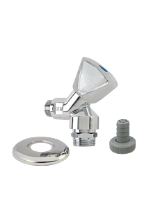 AquaCraft Appliance Angle Seat Valve Comfort Handle 1/2&quot; YRBA61001000123 Appliance Connection Valve, Chrome