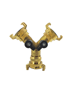 AquaCraft quick coupling 1001000147 2-way distributor, brass