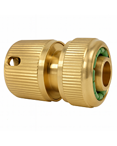 Raccord de tuyau AquaCraft 1001000020 avec arrêt d&#39;eau, 2000 /2&quot;, laiton