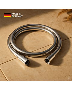 CARLDIX Brauseschlauch 200 cm 2000mm 1/2" Konus x 1/2" Drehkonus, chrom