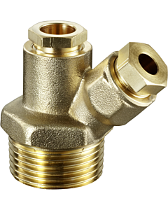 Oventrop match0 2040152 R 1x8 / 10 / 12mm, double, pour avant / arrière