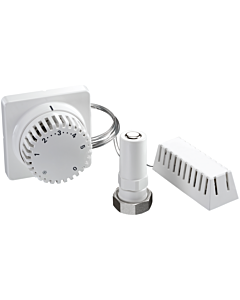 Oventrop Uni FH Thermostat 1012395 7-28 GradC, Nullstellung, weiß, mit Fernfühler, Kapillarrohr 2 m
