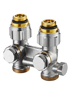 Oventrop Absperrverschraubung CEW 1015933 Multiflex F ,1/2"AG x 3/4"AG,Messing,vernickelt