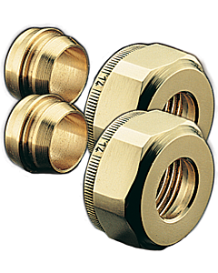 Oventrop Ofix CEP compression fitting 1016860 10mm, 2-way, nickel-plated brass, for copper pipes