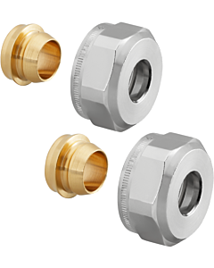 Oventrop Ofix CEP compression fitting 1016861 12mm, 2-way, nickel-plated brass, for copper pipes