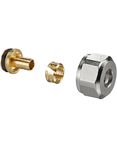 Oventrop Ofix K Klemmringverschraubung 1016870 12x2mm, 2-fach, für G 3/4 AG, ÜM vernickelt