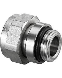 Oventrop screw connection 1019372 G 3/4 ÜMxG 2000 / 2 AG, self-sealing, with O-ring, nickel-plated brass