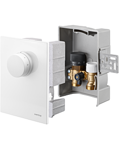 Oventrop Unibox Rücklauftemperaturregelung 1022733 weiß, mit Ventil, Thermostat und Rücklauftemperaturbegrenzer