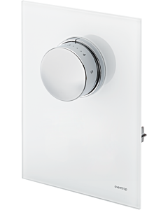 Oventrop Unibox cover 1022777 real glass, white, with thermostat