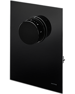 Oventrop Unibox cover 1022778 real glass, black, with thermostat
