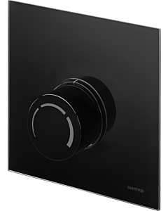 Oventrop Unibox cover 1022788 real glass, black, with thermostat