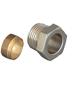 Oventrop Ofix CEP compression fitting 1028152 G 2000 / 2x10mm, for IG, nickel-plated brass