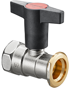 Oventrop Pumpenkugelhahn Optibal P 1078371 ohne Sperrventil, DN25, 1" Innengewinde, Messing