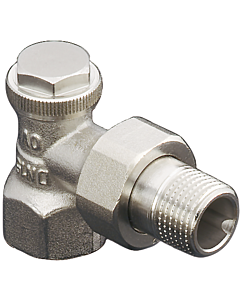 Oventrop Combi 3 Bathroom Radiators screw connection 1090361 DN 10, corner, gunmetal / brass nickel-plated