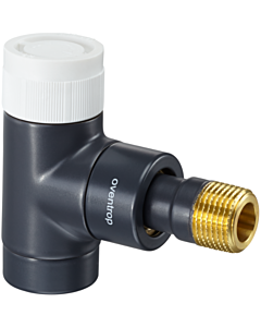 Oventrop series E thermostatic valve 1163032 corner, stepless presetting, DN 15, brass, anthracite