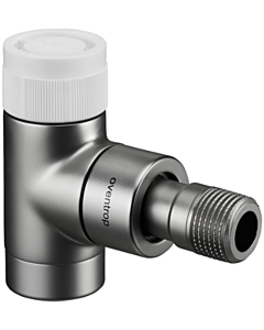 Oventrop series E thermostatic valve 1163082 corner, stepless presetting, DN 15, brass, stainless steel design