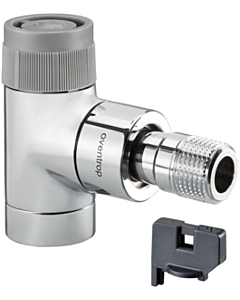 vanne thermostatique Oventrop série EQ 1163552 DN 15, d&#39;angle, laiton, chromé