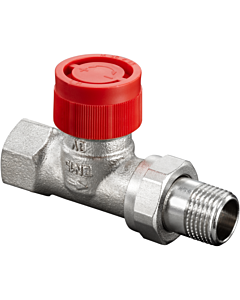 Oventrop Baureihe AF Thermostatventil 1180703 DN 10, Durchgang, Feinstvoreinstellung, Rotguss/Messing, vernickelt