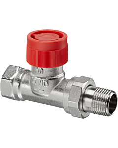 Oventrop Baureihe AF Thermostatventil 1180706 DN 20, Durchgang, Feinstvoreinstellung, Rotguss/Messing, vernickelt