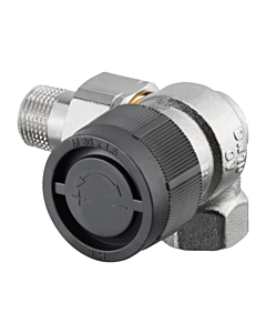 Oventrop Baureihe A Thermostatventil 1181391 Messing vernickelt, DN 10, Winkeleck, rechts