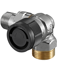 Oventrop Baureihe A Thermostatventil 1181397 DN 15, G 3/4 AGxR 1/2 AG, Winkel-Eck, rechts, Messing vernickelt