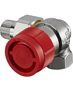 Oventrop series AF thermostatic valve 1181461 DN 10, angled corner, right, gunmetal / brass nickel-plated