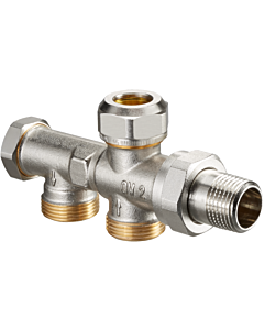 Oventrop Duo two-pipe connection piece 1182651 DN 15, M 24x1.5 AG, with shut-off