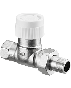 Oventrop series AV 9 return thermostatic valve 1183893 DN 10, straight, stepless presetting, nickel-plated brass