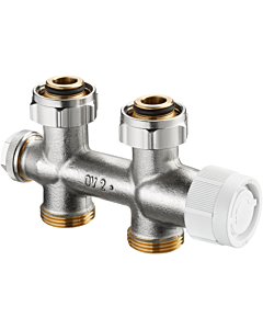 Oventrop Multiblock T Anschlussarmatur 1184013 3/4" ÜMx3/4" AG, Durchgang, Zweirohrarmatur