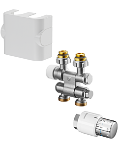 Oventrop connection set 1184135 swiveling, white, for Multiblock TFU / Uni SH