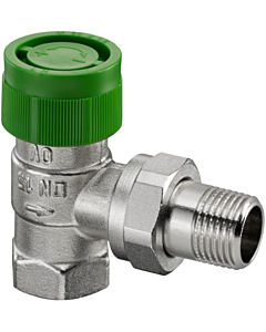 Oventrop Série AZ V vanne thermostatique 1187506 DN 20, d&#39;angle, préréglage en continu, laiton nickelé